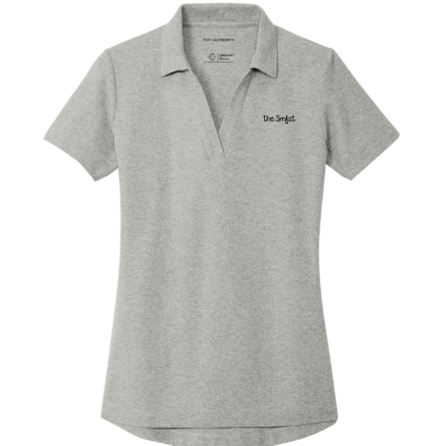 TheSmilist - Sustainable - Port Authority Ladies C-FREE Cotton Blend Pique Polo DpSmkHthr